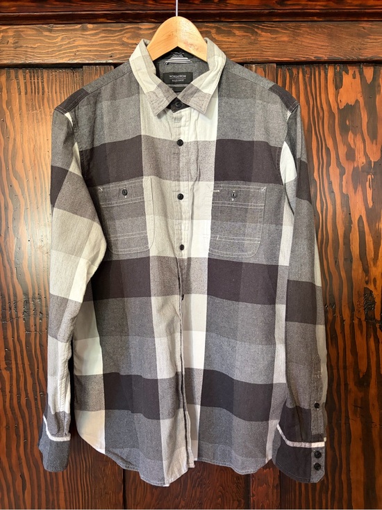 Nordstrom Other - Nordstrom Men's Black & White Plaid Button-Down Shirt